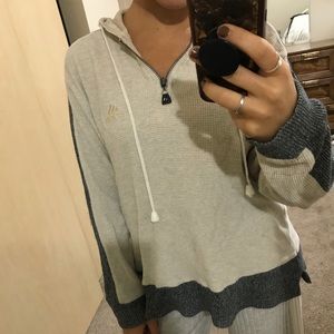 Vintage adidas waffle hooded sweatshirt